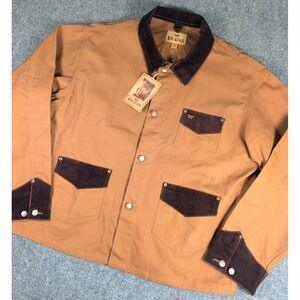 King Ranch Kineno Field Jacket Mens XLT Brown Canvas Corduroy Western Cowboy NWT